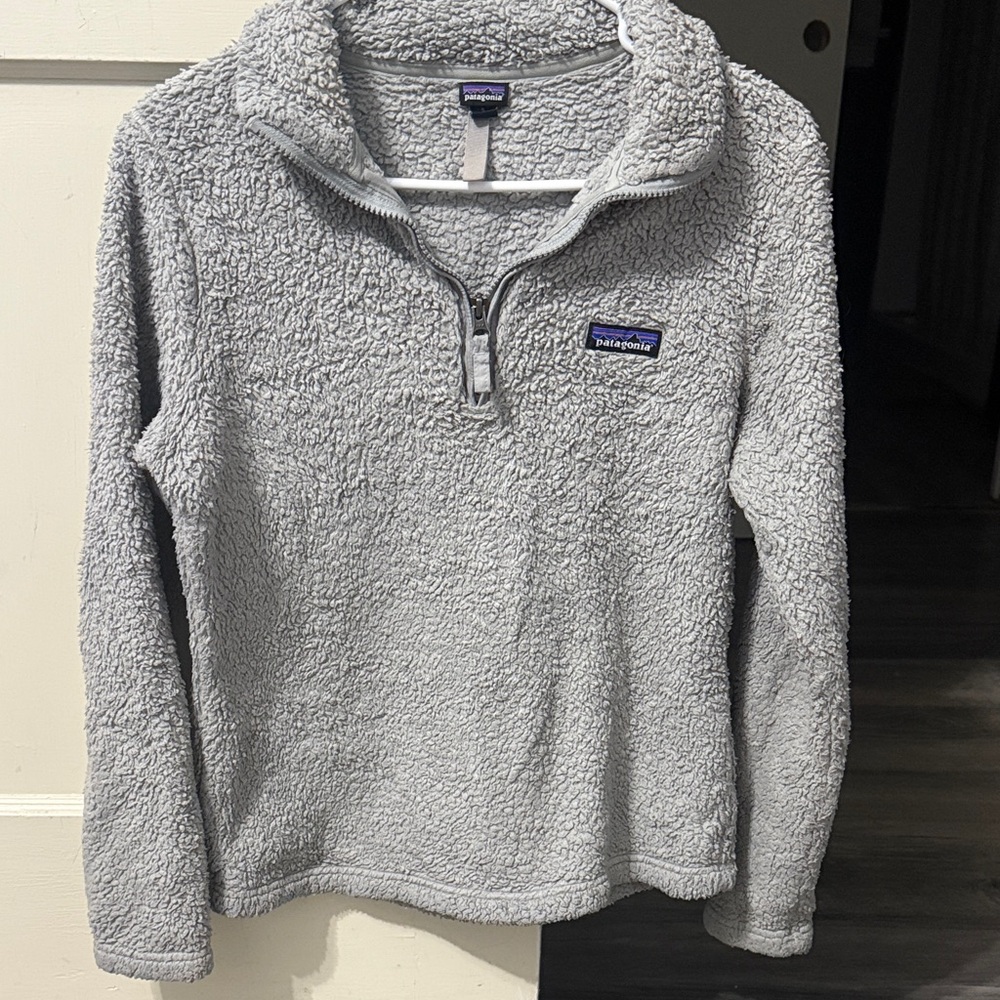 Patagonia Light Gray Sherpa Fleece Jacket